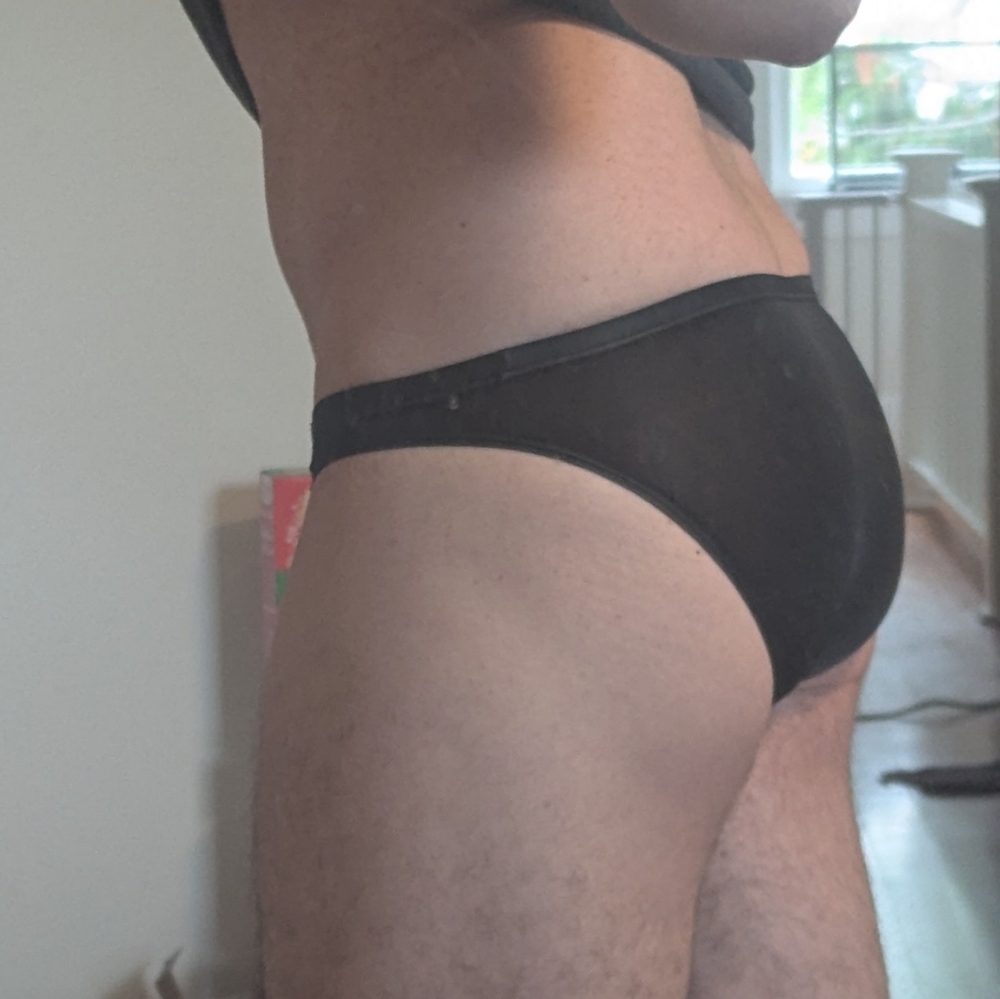 Men's Soft Brief Black Medium Slim Fit - Picture 3 of 3